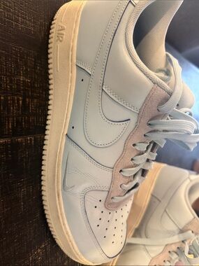 Nike Light Blue and Pale Pink Low-Top Sneakers